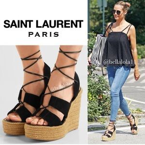 NEW IN BOX SAINT LAURENT LACE UP ESPADRILLES